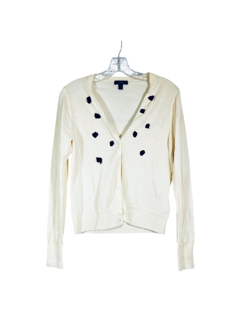 J.Crew Merino Wool Cardigan M Hollywood Production Modified V-Neck Sequin Prop